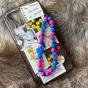 Handmade beaded phone charm